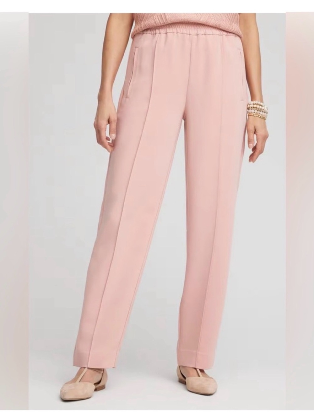 Chico's Blush Pull-On Jogger Pants - Picture 3 of 8
